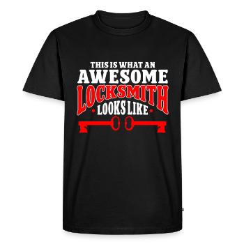 Locksmith Lockpicking Lockpicker - Men's Premium Organic T-Shirt - black - Front - Nico (187cm)