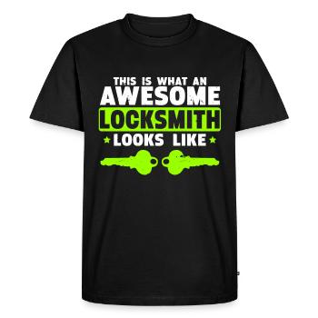 Locksmith Lockpicking Lockpicker - Men's Premium Organic T-Shirt - black - Front - Nico (187cm)