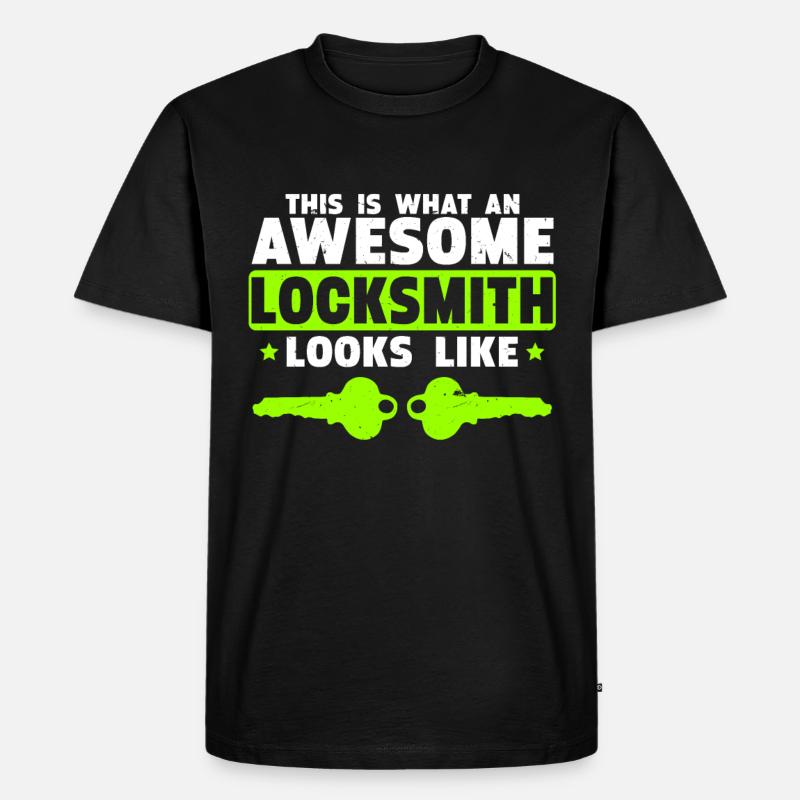 Locksmith Lockpicking Lockpicker - Männer Premium Bio T-Shirt - Schwarz