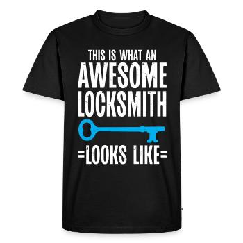 Locksmith Lockpicking Lockpicker - Men's Premium Organic T-Shirt - black - Front - Nico (187cm)