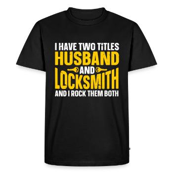Locksmith Lockpicking Lockpicker - Men's Premium Organic T-Shirt - black - Front - Nico (187cm)