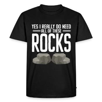 Collectionneur de roches Géologue Géologue - T-shirt Premium bio Homme - noir - Devant - Nico (187cm)