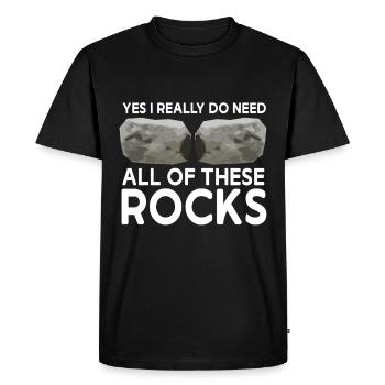Collectionneur de roches Géologue Géologue - T-shirt Premium bio Homme - noir - Devant - Nico (187cm)