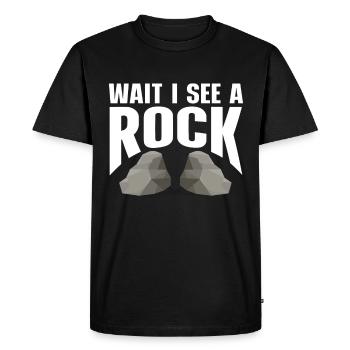 Collectionneur de roches Géologue Géologue - T-shirt Premium bio Homme - noir - Devant - Nico (187cm)