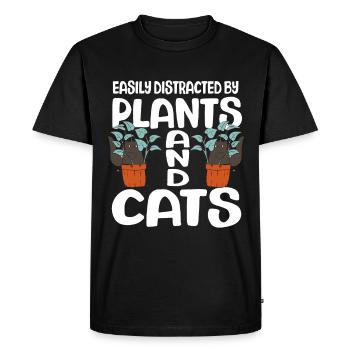 Plants Gardening Gardener - Men's Premium Organic T-Shirt - black - Front - Nico (187cm)