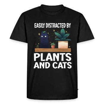 Plants Gardening Gardener - Men's Premium Organic T-Shirt - black - Front - Nico (187cm)