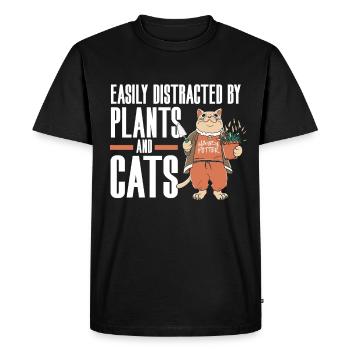Plants Gardening Gardener - Men's Premium Organic T-Shirt - black - Front - Nico (187cm)
