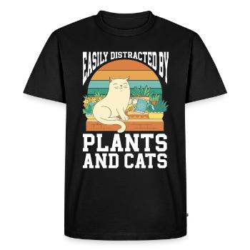 Plants Gardening Gardener - Men's Premium Organic T-Shirt - black - Front - Nico (187cm)