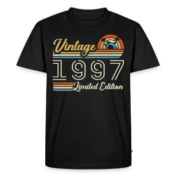 28 Year Anniversary | Vintage 1997 Gift 1997 - Men's Premium Organic T-Shirt - black - Front - Nico (187cm)