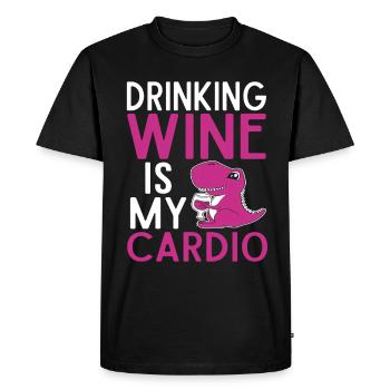 Wine Tasting Funny Wine Lover - Men's Premium Organic T-Shirt - black - Front - Nico (187cm)