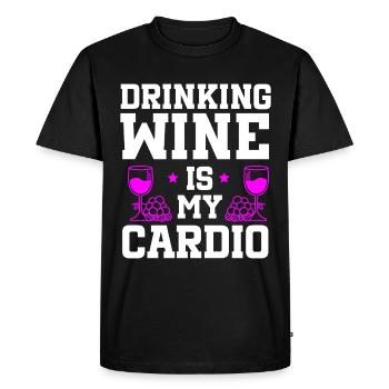 Wine Tasting Funny Wine Lover - Men's Premium Organic T-Shirt - black - Front - Nico (187cm)