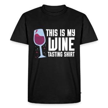 Dégustation de vin Amateur de vin drôle - T-shirt Premium bio Homme - noir - Devant - Nico (187cm)