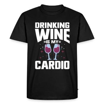Wine Tasting Funny Wine Lover - Men's Premium Organic T-Shirt - black - Front - Nico (187cm)