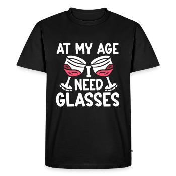 Dégustation de vin Amateur de vin drôle - T-shirt Premium bio Homme - noir - Devant - Nico (187cm)