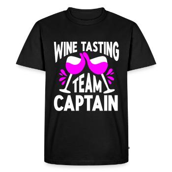 Wine Tasting Funny Wine Lover - Men's Premium Organic T-Shirt - black - Front - Nico (187cm)