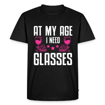 Wine Tasting Funny Wine Lover - Men's Premium Organic T-Shirt - black - Front - Nico (187cm)