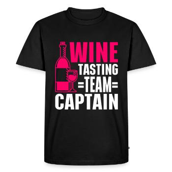 Wine Tasting Funny Wine Lover - Men's Premium Organic T-Shirt - black - Front - Nico (187cm)
