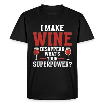 Wine Tasting Funny Wine Lover - Men's Premium Organic T-Shirt - black - Front - Nico (187cm)