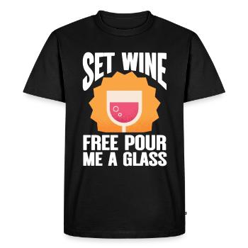 Wine Tasting Funny Wine Lover - Men's Premium Organic T-Shirt - black - Front - Nico (187cm)
