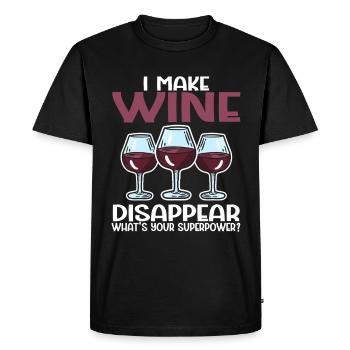 Wine Tasting Funny Wine Lover - Men's Premium Organic T-Shirt - black - Front - Nico (187cm)