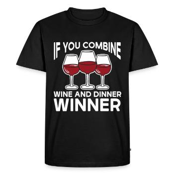 Wine Tasting Funny Wine Lover - Men's Premium Organic T-Shirt - black - Front - Nico (187cm)
