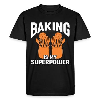 Baking Bakery Baker - Men's Premium Organic T-Shirt - black - Front - Nico (187cm)