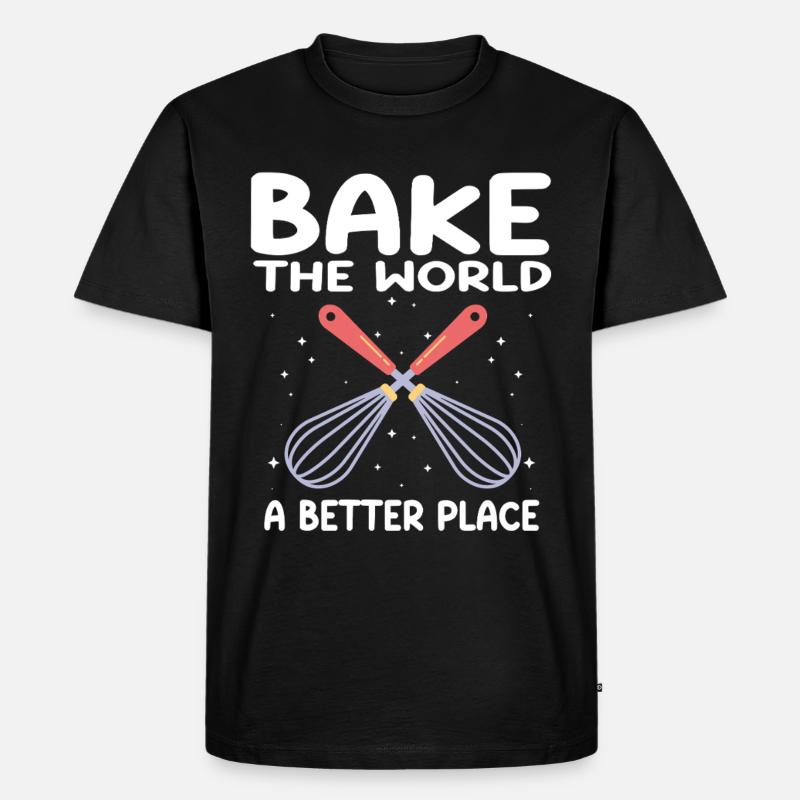 Baking Bakery Baker - Männer Premium Bio T-Shirt - Schwarz