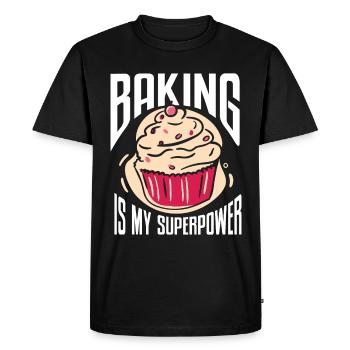 Baking Bakery Baker - Men's Premium Organic T-Shirt - black - Front - Nico (187cm)
