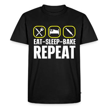 Baking Bakery Baker - Men's Premium Organic T-Shirt - black - Front - Nico (187cm)