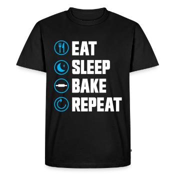 Baking Bakery Baker - Men's Premium Organic T-Shirt - black - Front - Nico (187cm)