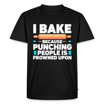 Baking Bakery Baker - Men's Premium Organic T-Shirt - black - Front - Nico (187cm)
