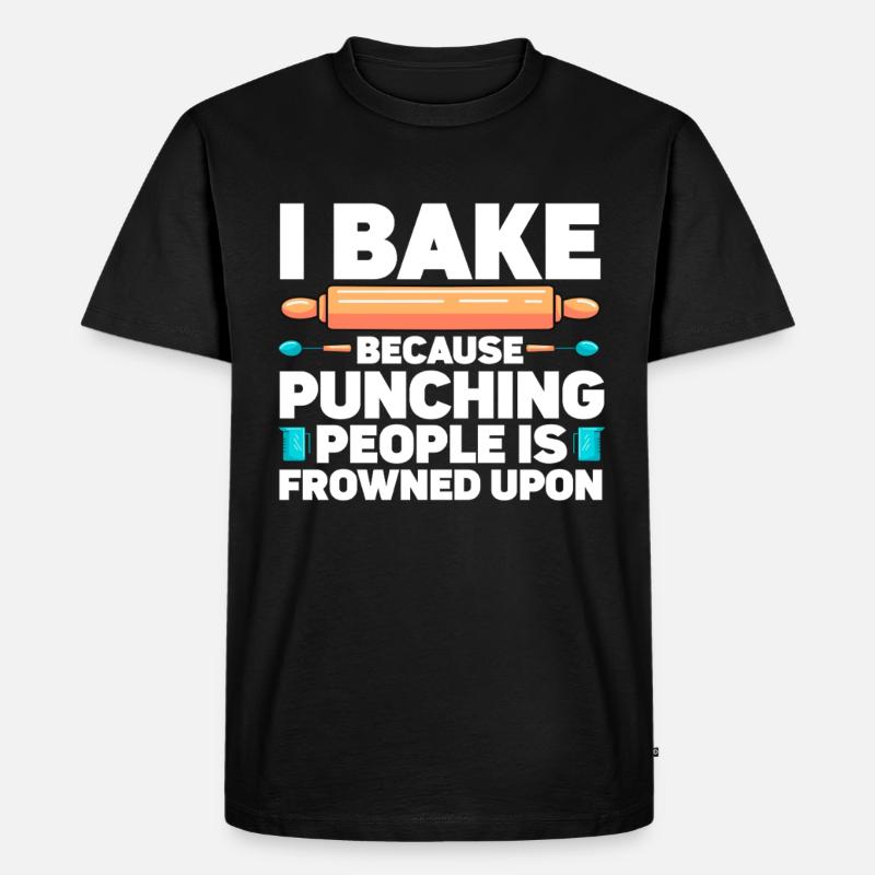 Baking Bakery Baker - Männer Premium Bio T-Shirt - Schwarz