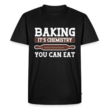 Baking Bakery Baker - Men's Premium Organic T-Shirt - black - Front - Nico (187cm)