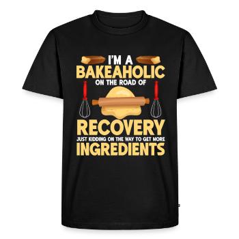 Baking Bakery Baker - Men's Premium Organic T-Shirt - black - Front - Nico (187cm)