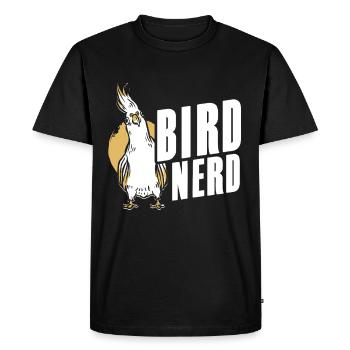 Observation des oiseaux Mignon Amoureux des oiseaux - T-shirt Premium bio Homme - noir - Devant - Nico (187cm)