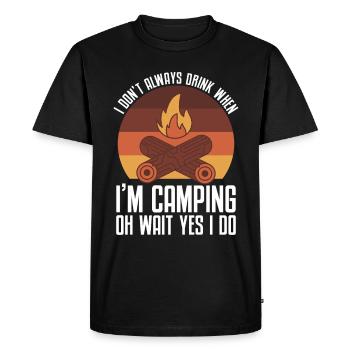 Camping Campfire Camper - Men's Premium Organic T-Shirt - black - Front - Nico (187cm)