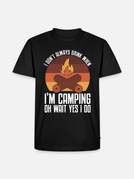 Camping Campfire Camper - Männer Premium Bio T-Shirt - Schwarz