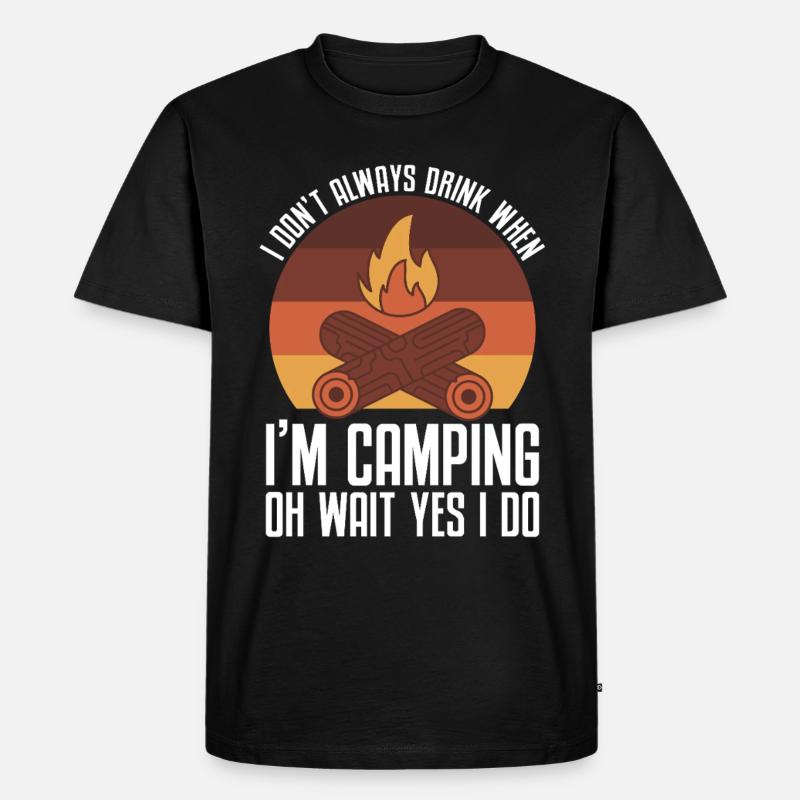 Camping Campfire Camper - Männer Premium Bio T-Shirt - Schwarz