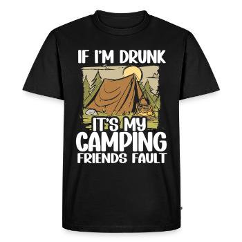 Camping Campfire Camper - Men's Premium Organic T-Shirt - black - Front - Nico (187cm)