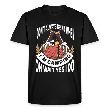 Camping Campfire Camper - Men's Premium Organic T-Shirt - black - Front - Nico (187cm)