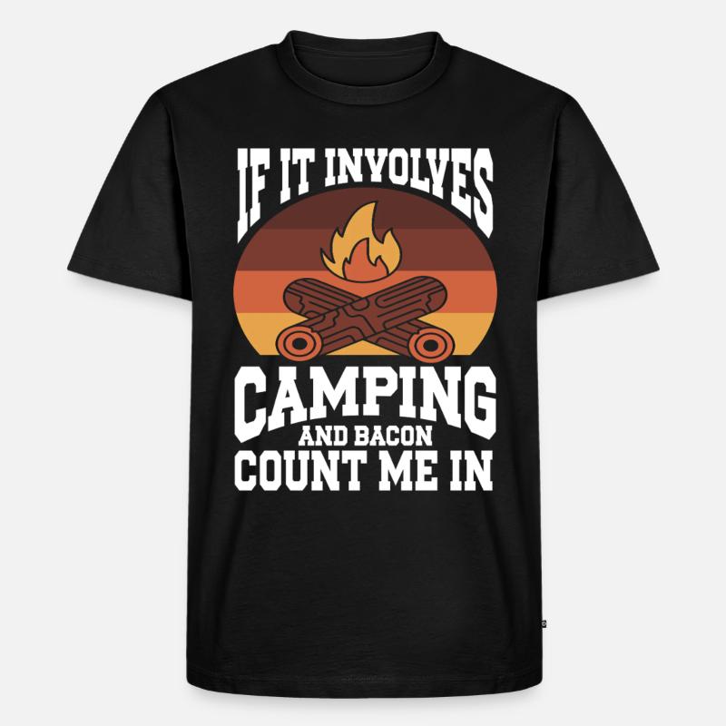 Camping Campfire Camper - Männer Premium Bio T-Shirt - Schwarz