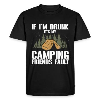 Camping Campfire Camper - Men's Premium Organic T-Shirt - black - Front - Nico (187cm)