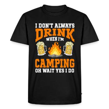 Camping Campfire Camper - Men's Premium Organic T-Shirt - black - Front - Nico (187cm)