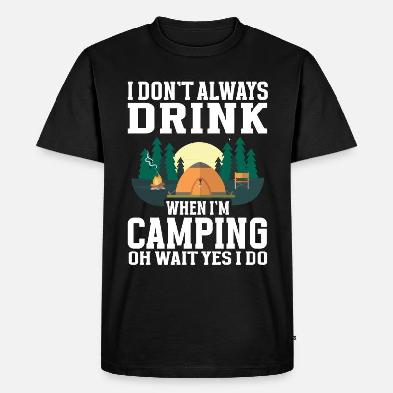 Camping Campfire Camper - Männer Premium Bio T-Shirt - Schwarz