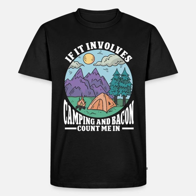 Camping Campfire Camper - Männer Premium Bio T-Shirt - Schwarz