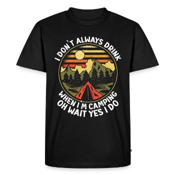 Camping Campfire Camper - Men's Premium Organic T-Shirt - black - Front - Nico (187cm)