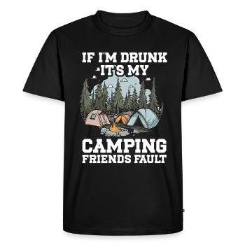 Camping Campfire Camper - Men's Premium Organic T-Shirt - black - Front - Nico (187cm)