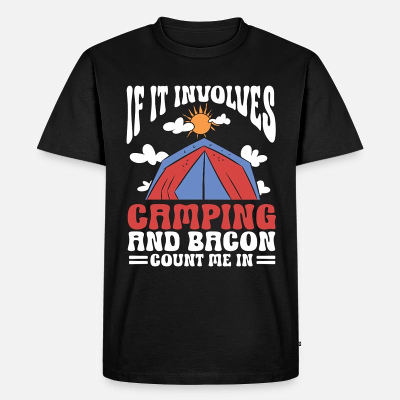 Camping Feu de camp Camper - T-shirt Premium bio Homme - noir