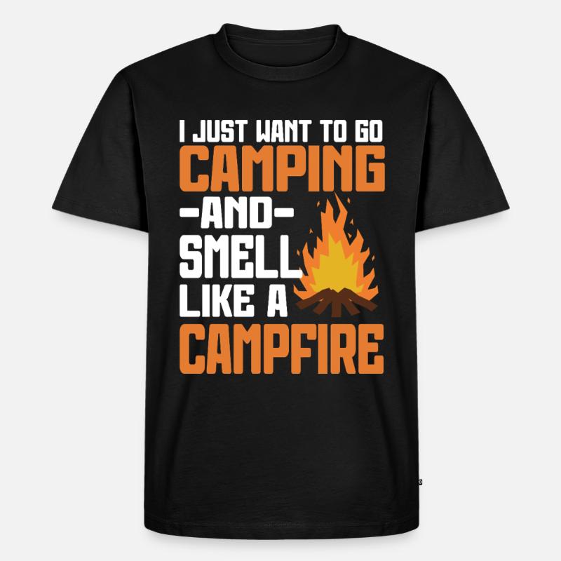 Camping Feu de camp Camper - T-shirt Premium bio Homme - noir