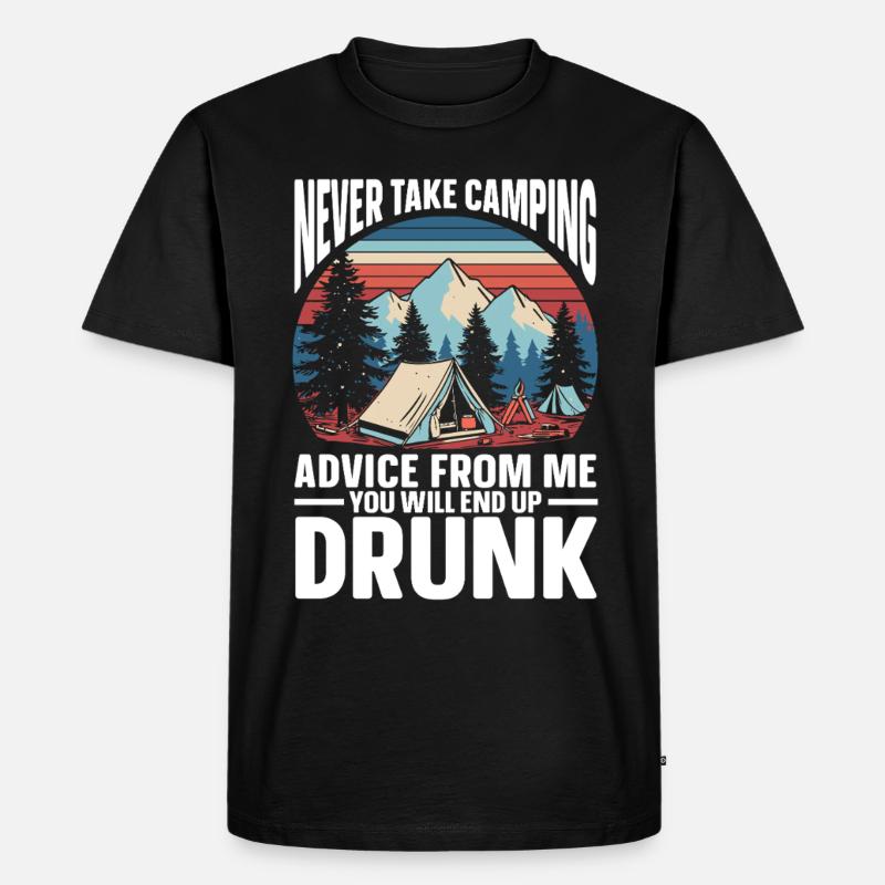 Camping Campfire Camper - Männer Premium Bio T-Shirt - Schwarz